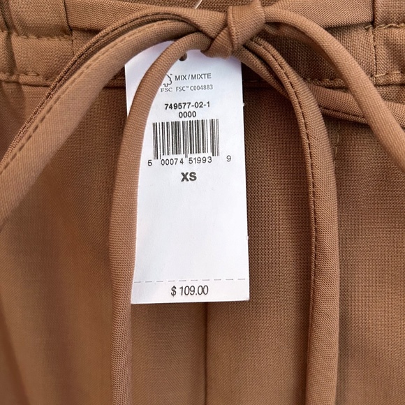 NWT!!! Banana Republic PULL-ON TAPERED PANT in Acorn, Size XS - Picture 4 of 4